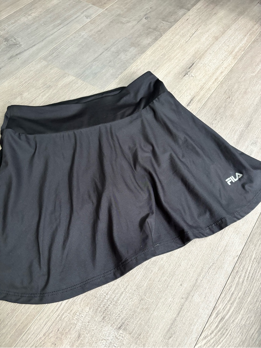 Fila Black Flared Athletic Skirt with Logo